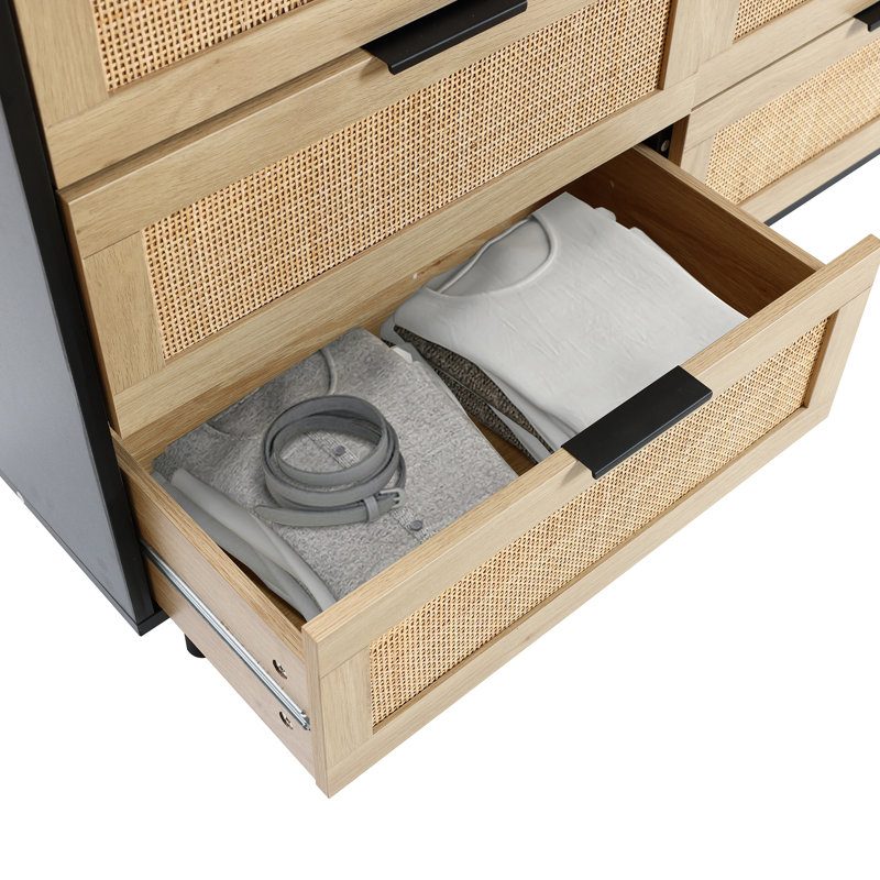 Wade Logan® Azhar Rattan 6 - Drawer Dresser & Reviews | Wayfair